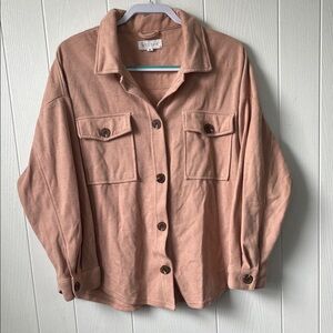 Wild Skye Women's Pink Button-Up Cardigan